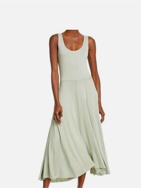 💚 NEW WITH TAGS | Vince Sleeveless Ruffled Asymmetrical Midi Dress 💚
